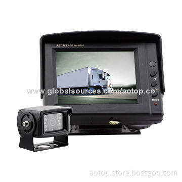 3.5-inch Car Backup Monitor with Remote Control, Multiple-language/12-24V/OSD Menu/Built-in Speaker